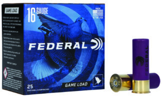 Federal Game-Shok Upland 16 Gauge 2.75 in 1 oz #8 Shot, 25 Rounds Per Box