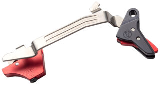 Timney Triggers ALPHAGLOCK34 Alpha Competition 9mm Luger/40 S&W, Black Straight Trigger, Compatible w/ Most Glock Gen3-4