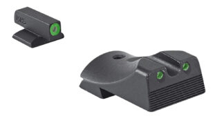 Meprolight 412183111 Hyper-Bright Tritium Sight Set for Kimber 1911 Slant, Green Front/Black Rear