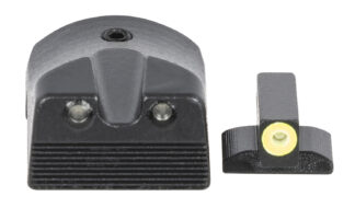 Meprolight Hyper-Bright Fixed Pistol Sight, Green Tritium Yellow Outline (Front/Rear), Kimber 1911