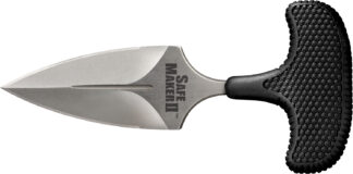 Cold Steel CS12DCST Safe Maker II 3.25" Fixed Spear Point Plain Stone Washed AUS-8A SS Blade/ Black Textured Kray-Ex Handle Includes Sheath