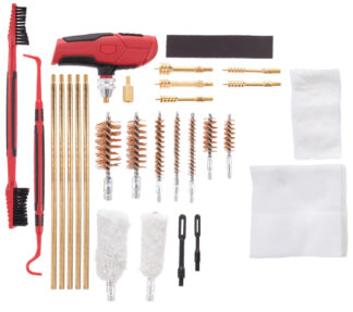 Birchwood Casey Universal Cleaning Kit UNVCLNKIT Multi-Caliber/Multi-Gauge 22-Piece Black/Red