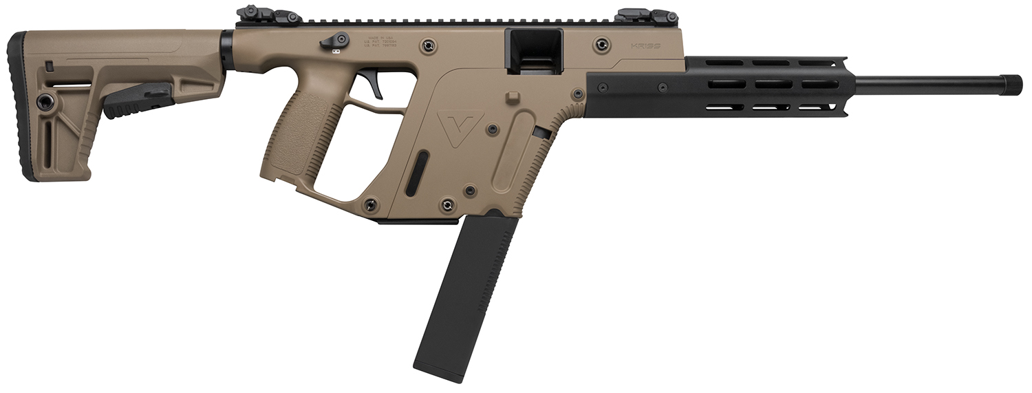 Kriss TDI Vector CRB Gen2 .22 LR Semi-Auto Rifle, 16 in Barrel, 30+1, Flat Dark Earth