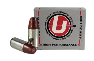 Underwood Ammo 719 147 gr Hard Cast Flat Nose, Nickel-Plated Brass, 20 Rounds