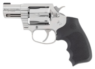 Colt Mfg KCOBRASB2RBBS King Cobra  357 Mag 6rd Shot 2" Stainless Steel Barrel, Cylinder & Frame, Black Hogue Overmolded Grip, Exposed Hammer, DA/SA