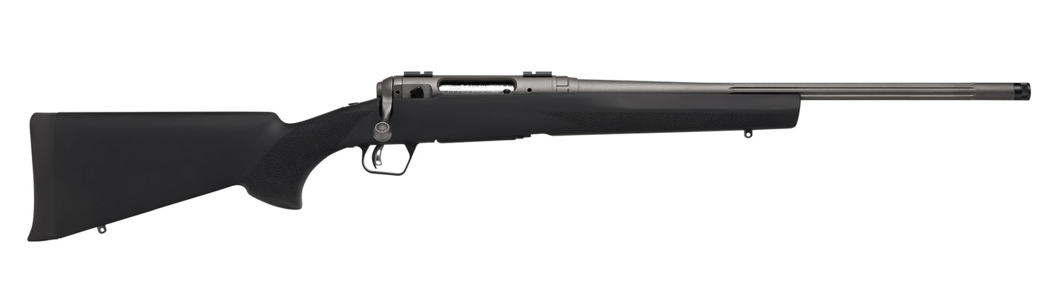 Savage Arms 33007 110 Trail Hunter Lite V2 Full Size 7mm-08 Rem 4+1 20" Black Fluted Barrel, Black Carbon Steel Drilled & Tapped Receiver, Black Hogue OverMolded Synthetic Stock, Right Hand