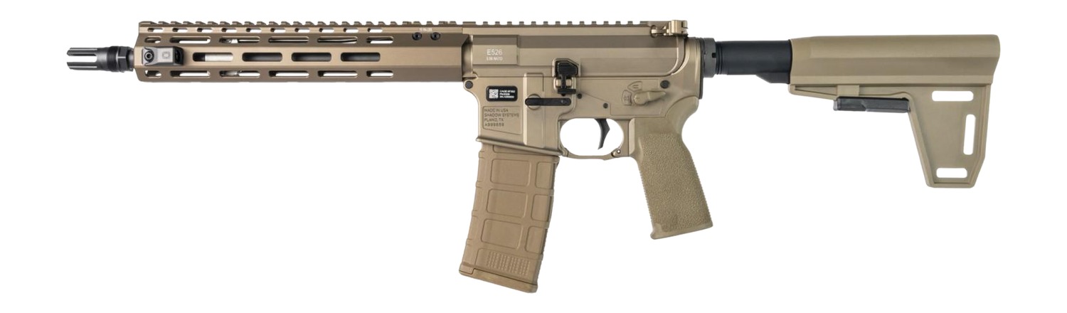 Shadow Systems E526 Semi-Auto 5.56 NATO 11.5 in Barrel, 30 Rounds, Flat Dark Earth
