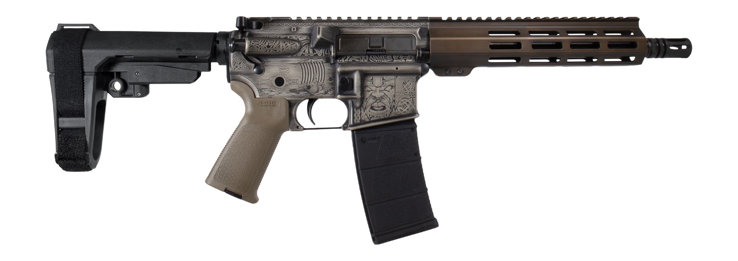 Shark Coast Tactical Viking 5.56 NATO AR Pistol, 10.5 in, 30+1, Black Nitride