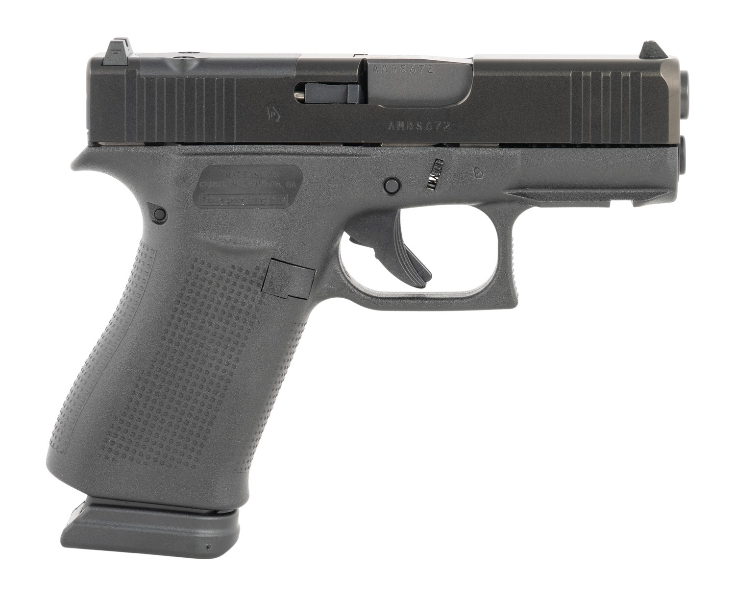 Glock 43X MOS 9mm Black Semi-Auto Pistol