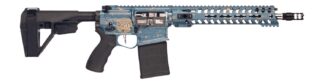 Patriot Ordnance Factory 02552 Rogue 250th Anniversary Limited Edition 308 Win 20+1 12.50" Match Grade Barrel, America 250 Cerakote Aluminum Receiver w/Picatinny Rail, M-LOK Handguard, Black Polymer S