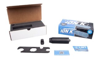 LMT AT ATIONK IONK .22 LR 1.74 in Stainless Steel/Inconel 1/2x28 Black Suppressor