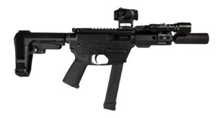 Shark Coast Tactical Creepy Andrew 9mm Semi-Auto 30+1 Black Polymer SB Tactical SBA3 Brace