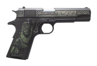 Tisas Arms Customs 10100518AA7 1911 A1 Service Warrior ports South Exclusive 45 ACP 7+1 5" Carbon Steel Serrated Slide & Frame w/Beavertail