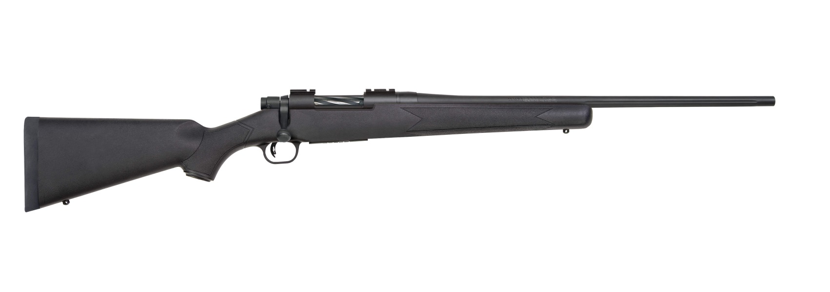 Mossberg Patriot Bolt Action .243 Winchester 22 in Fluted Barrel Black Synthetic Stock
