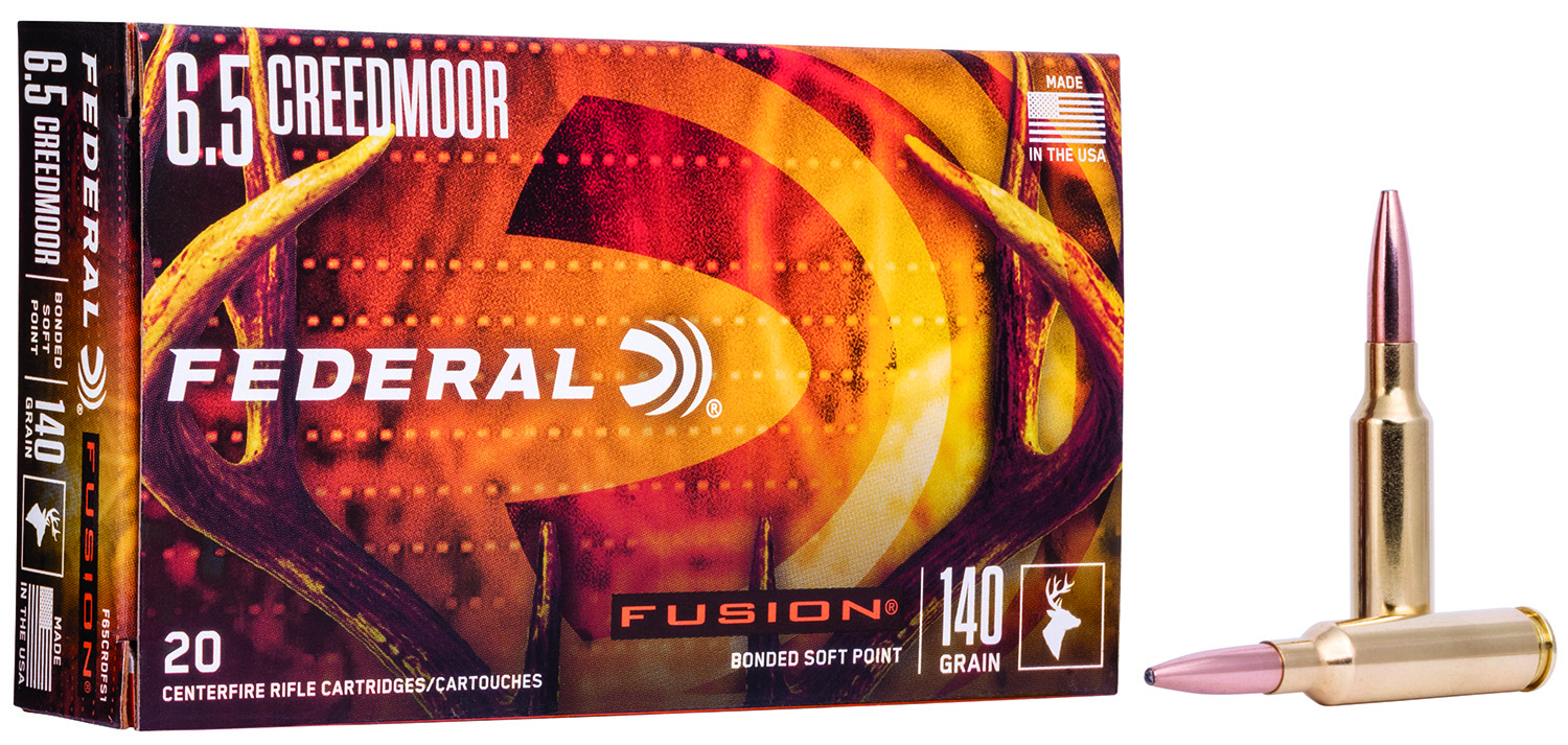 Federal Ammunition Fusion 6.5mm Creedmoor 140 gr Soft Point 20 Rounds