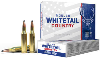 Nosler Whitetail Country .243 Winchester 100 gr Solid Base, 20 Rounds Per Box