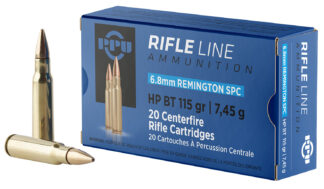 Prvi Partizan PP68H 6.8mm Remington SPC 115 gr Hollow Point Boat Tail Brass