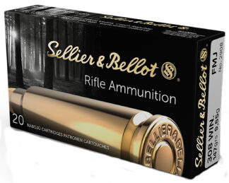 Sellier & Bellot SB308A .308/7.62 NATO 147gr Full Metal Jacket, 20rd Box