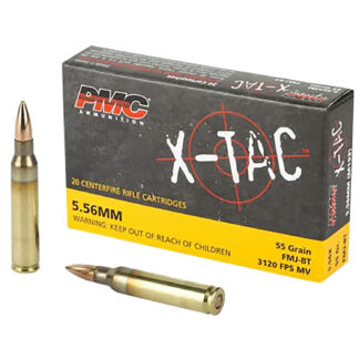PMC X-TAC 5.56 NATO 55 gr Full Metal Jacket Boat Tail, 200 Rounds