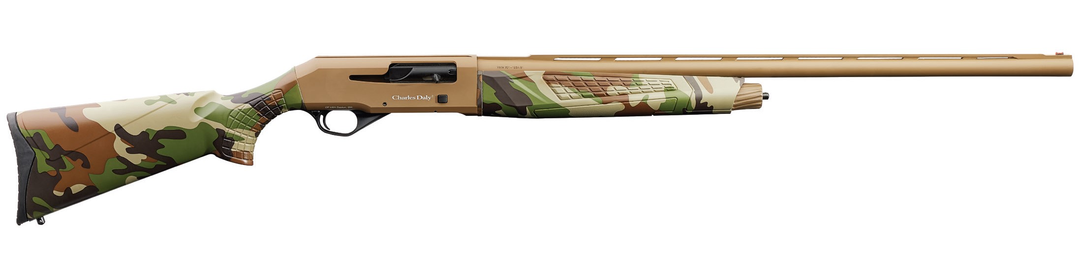 Charles Daly 601 Field 12 Gauge Semi-Auto 28 in FDE/Woodland Camo