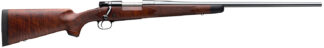 Winchester Repeating Arms 535203212 Model 70 Super Grade 243 Win Caliber with 5+1 Capacity, 22" Barrel, High Polished Blued Metal Finish & Satin Fancy Walnut Stock Right Hand (Full Size)
