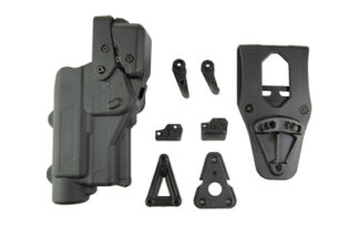 Rapid Force Level 3 Duty Holster for Glock 19 with Large Light, Right Hand, Black
