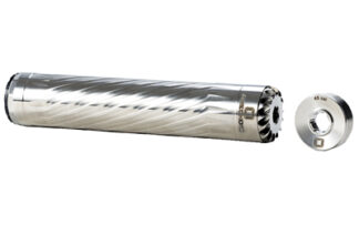 ANECHOIC AnechoX 45 .45 Cal Suppressor 6.5 in Titanium Raw Finish, Direct Thread 5/8x24, 8.3 oz