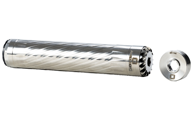 ANECHOIC AnechoX 45 .45 Cal Suppressor 6.5 in Titanium Raw Finish, Direct Thread 5/8x24, 8.3 oz