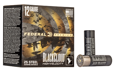 Federal Black Cloud FS Steel High Velocity 12 Gauge 3 in #BB 1 1/8 oz 25 Rounds Per Box