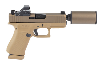 Glock 43X 9mm Hush Puppy Suppressed Pistol, 3.92 in, 15 Rounds, FDE
