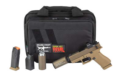 Glock 43X 9mm Hush Puppy Suppressed Pistol, 3.92 in, 15 Rounds, FDE