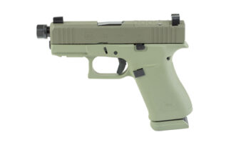 Glock 43X 9mm, Semi-Auto Striker-Fired Pistol, 15 Rounds, Suppressor Sights, Two-Toned Green Cerakote