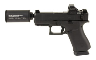 Glock 43X MOS 9mm Suppressed Pistol, 3.92 in Threaded Barrel, 15-Round, Black Cerakote