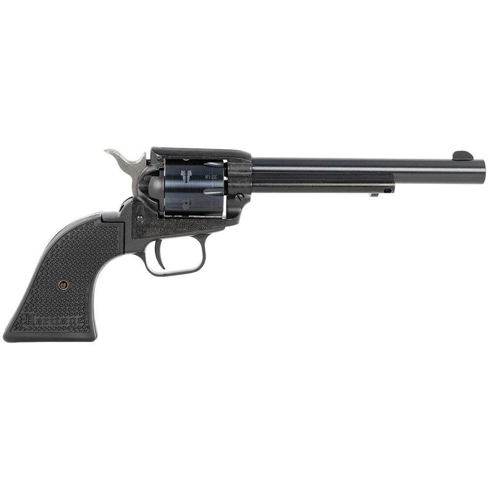 Heritage Arms Rough Rider .22 LR Single-Action Revolver, 6.5 in Barrel, 6 Rounds, Black