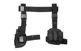 NCSTAR DROP LEG HOLSTER MAG HLDR BLK