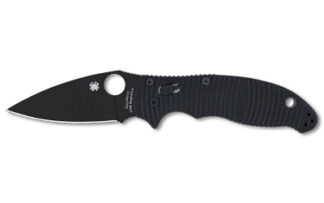 Spyderco Manix 2 Salt CPM MagnaCut 3.37 in DLC Black Folding Knife