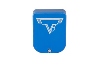 Taran Tactical Innovation 4mm Magazine Extension for 2011 9mm/38 Super-Style Magazines, +2, Bright Blue