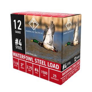 ATI Waterfowl Steel Shotshells 12ga 3" 1-1/8oz 1500fps #4 25/ct