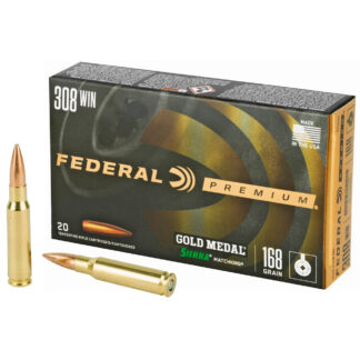 Federal Gold Medal .308 168gr Sierra MatchKing BTHP 20-Round Box Brass