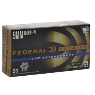 FEDERAL PREM 9MM+P 124GR HST 50RD BX 1000RD CASE