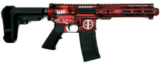 Zeus Arms AETHER Deadpool 5.56 Pistol, 7.5 in, Red/Black