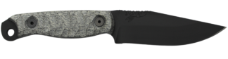 HALF FACE BLADES CROW SCALPER 4" BLADE, 8.3"OA, S45VN STEEL, ARMORY BLK, GRAY MICARTA GRIP
