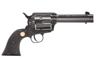 Chiappa 1873 SAA .22LR Single-Action Revolver, 4.75 in, Black Engraved Frame