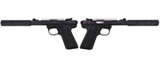 RUGER MARK IV 22/45 22LR PISTOL 4.4" T.B. SPLATTER 2-10RD MAGS
